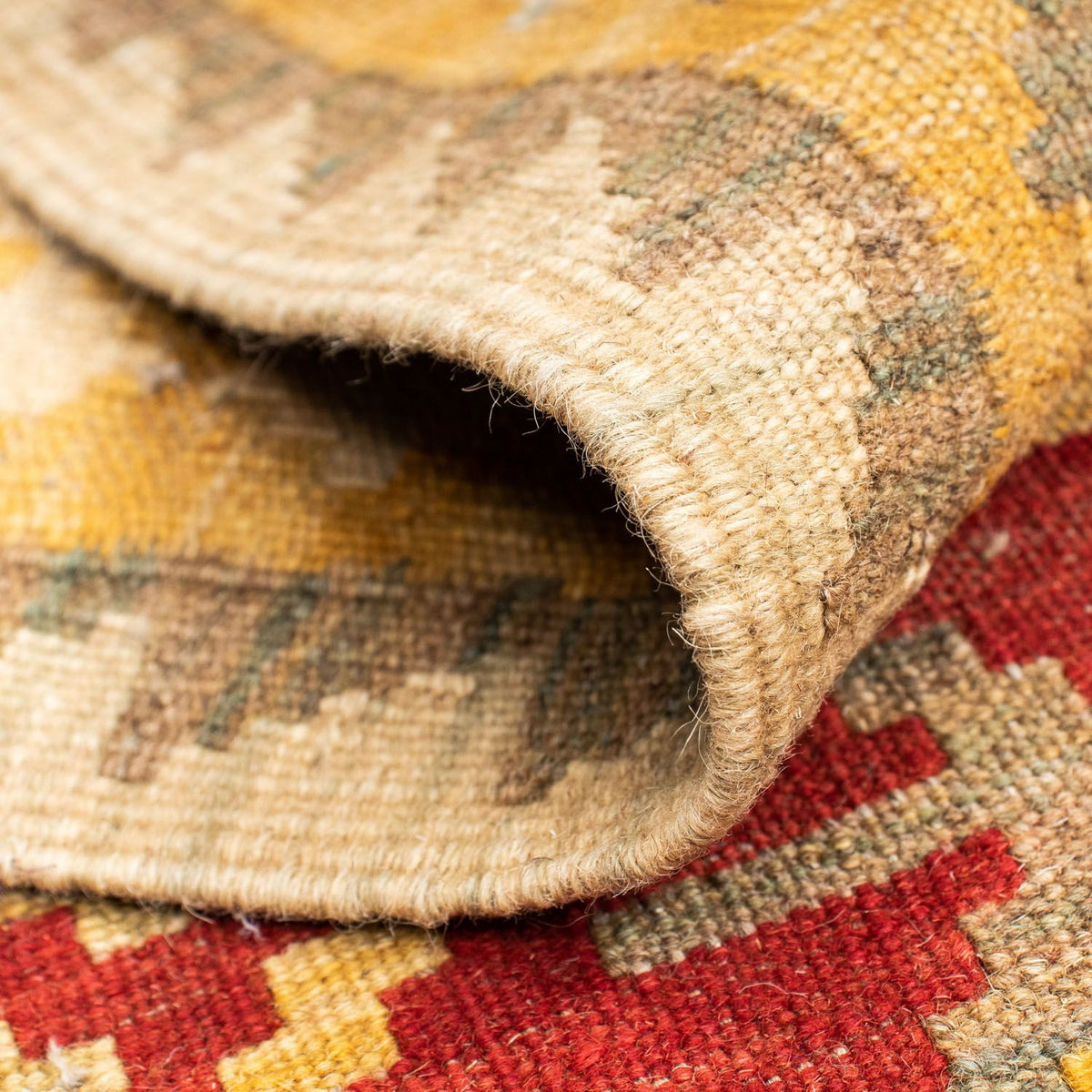 Runner Kelim Carpet - orientalisk matta - 203 x 71 cm - röd