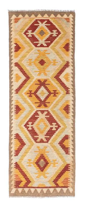 Runner Kelim Carpet - orientalisk matta - 197 x 70 cm - beige