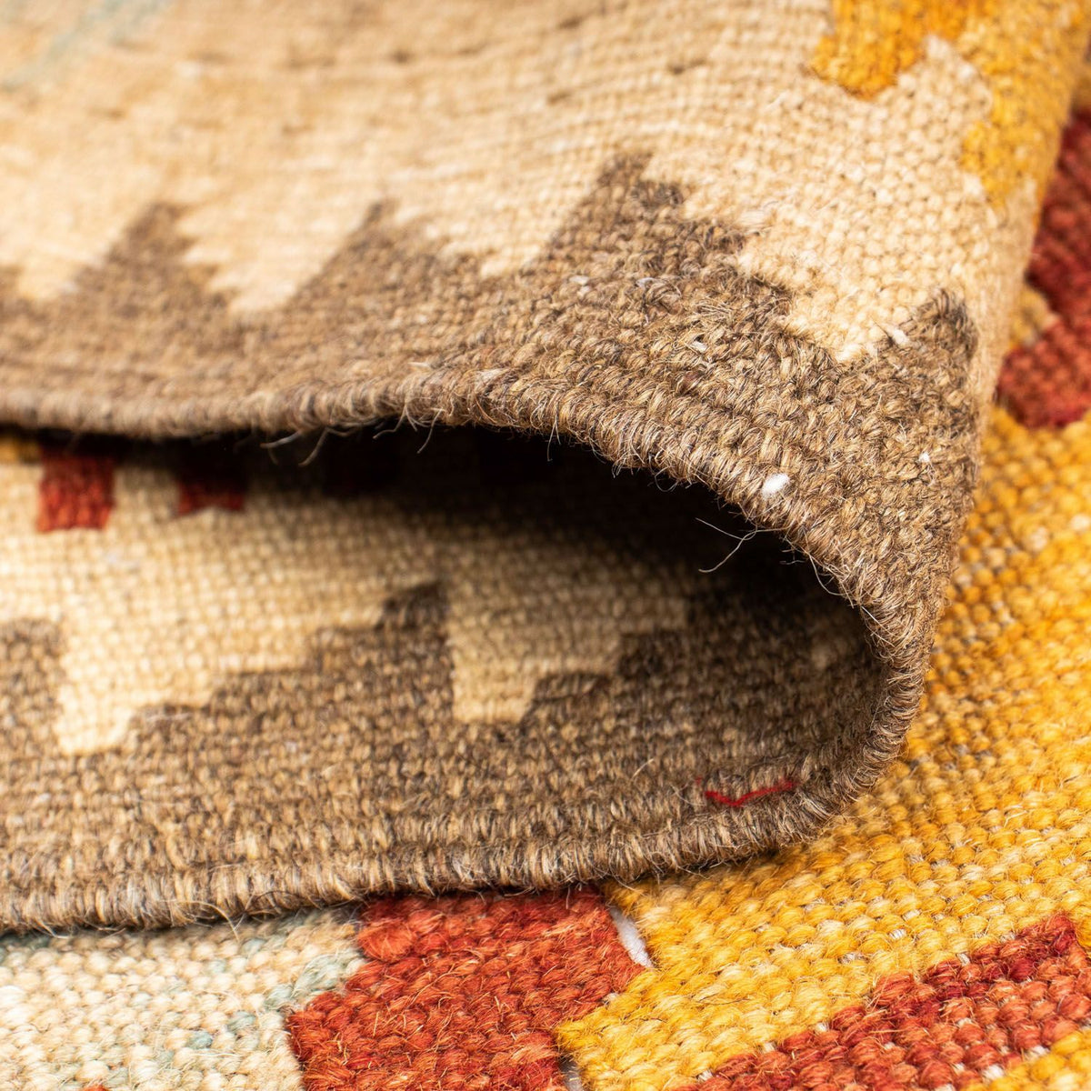 Runner Kelim Carpet - orientalisk matta - 197 x 70 cm - beige