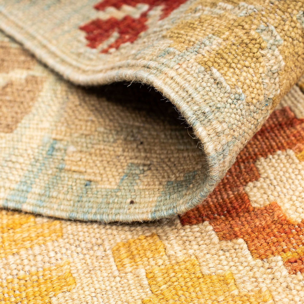 Runner Kelim Carpet - orientalisk matta - 203 x 70 cm - beige