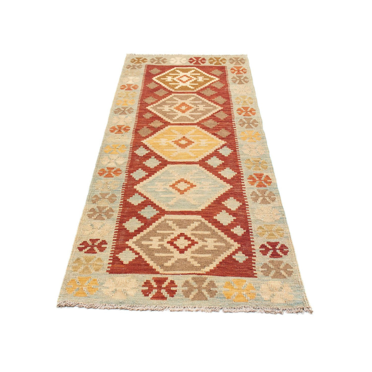 Runner Kelim Carpet - orientalisk matta - 203 x 70 cm - beige