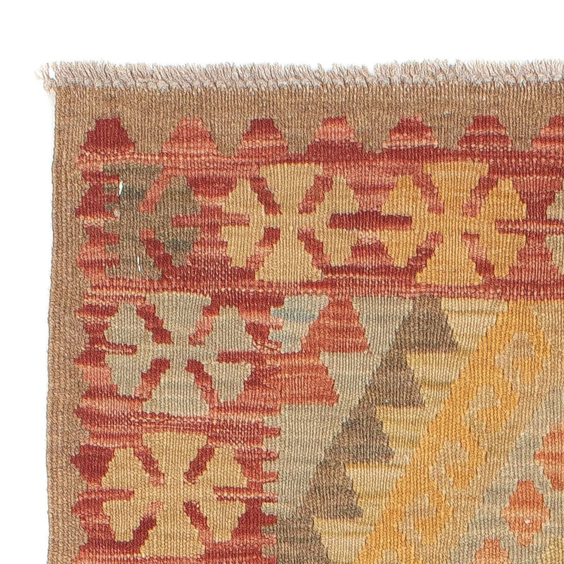 Runner Kelim Carpet - Splash - 207 x 66 cm - ljusröd