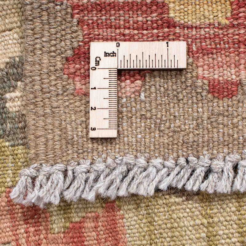 Runner Kelim Carpet - Splash - 207 x 66 cm - ljusröd