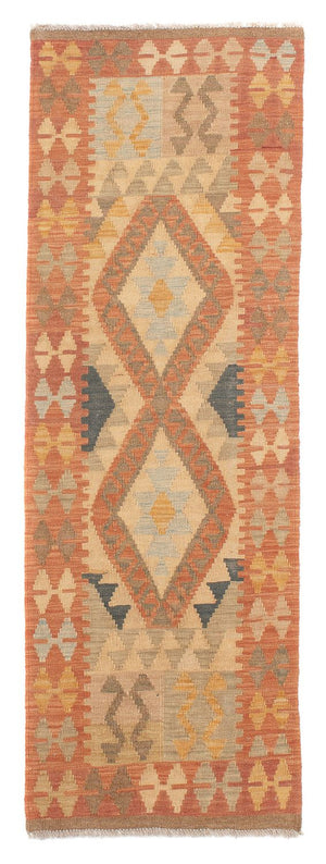 Runner Kelim Carpet - Splash - 206 x 61 cm - rost
