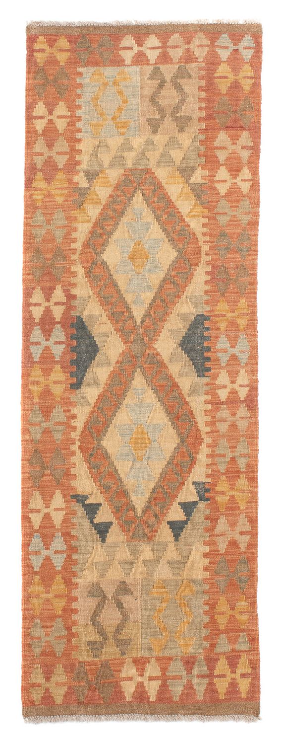 Runner Kelim Carpet - Splash - 206 x 61 cm - rost