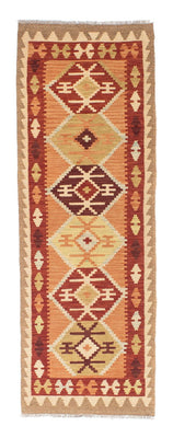 Runner Kelim Carpet - orientalisk matta - 201 x 64 cm - ljusbrun