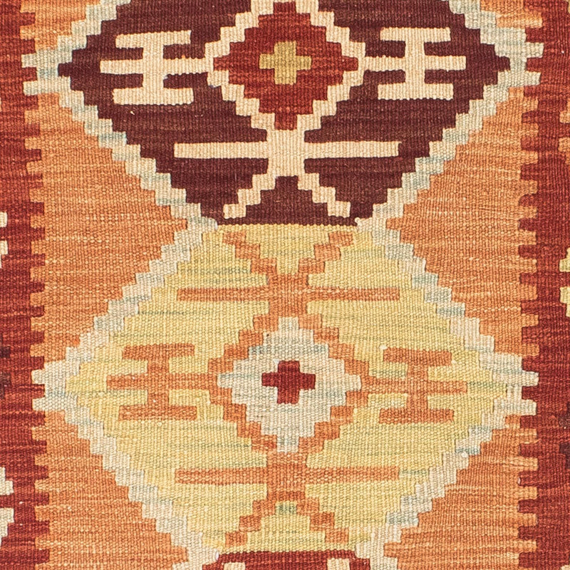 Runner Kelim Carpet - orientalisk matta - 201 x 64 cm - ljusbrun