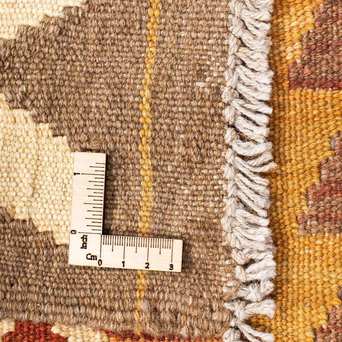 Runner Kelim Carpet - orientalisk matta - 203 x 64 cm - ljusbrun