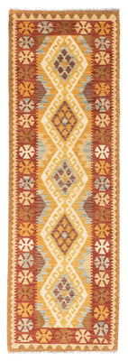 Runner Kelim Carpet - orientalisk matta - 206 x 67 cm - ljusbrun