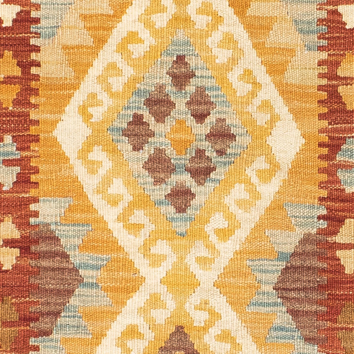 Runner Kelim Carpet - orientalisk matta - 206 x 67 cm - ljusbrun