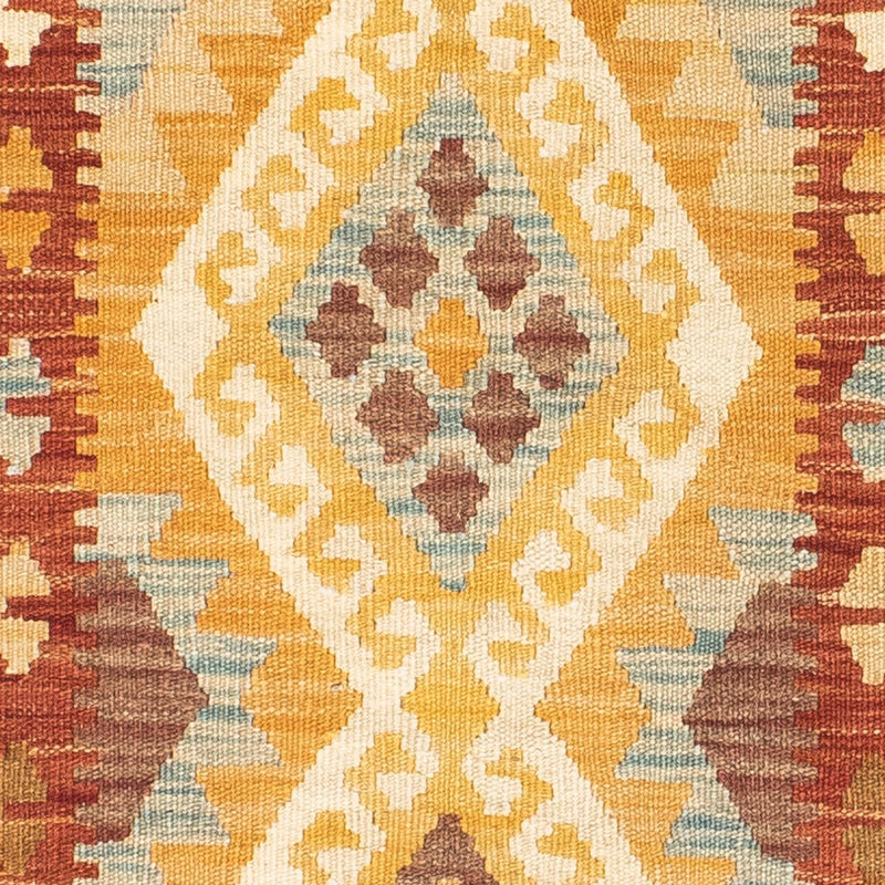 Runner Kelim Carpet - orientalisk matta - 206 x 67 cm - ljusbrun