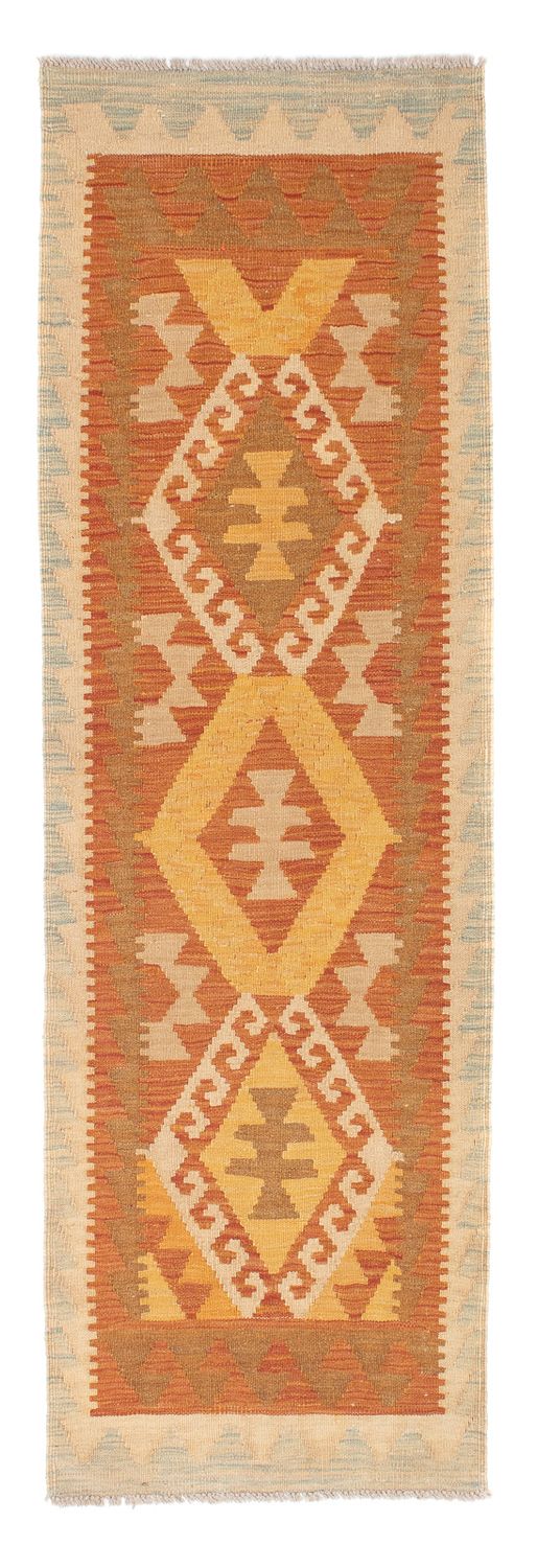 Runner Kelim Carpet - Splash - 202 x 62 cm - rost