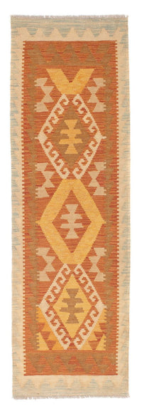 Runner Kelim Carpet - Splash - 202 x 62 cm - rost