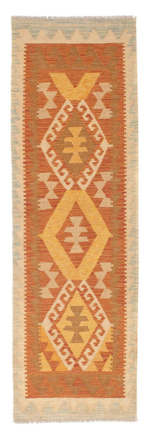 Runner Kelim Carpet - Splash - 202 x 62 cm - rost