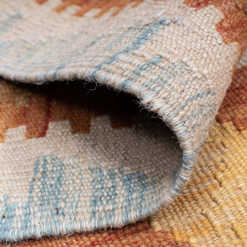 Runner Kelim Carpet - Splash - 202 x 62 cm - rost