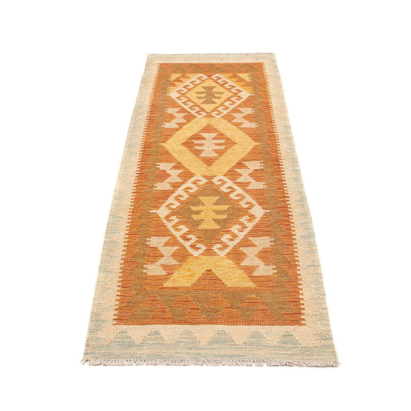 Runner Kelim Carpet - Splash - 202 x 62 cm - rost