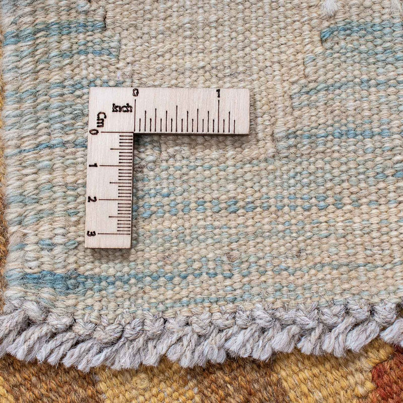 Runner Kelim Carpet - Splash - 202 x 62 cm - rost