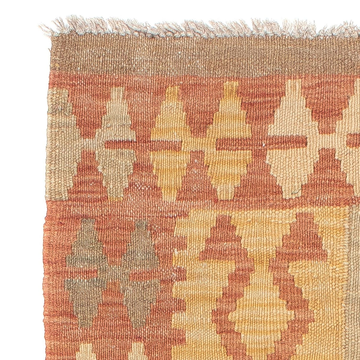 Runner Kelim Carpet - Splash - 207 x 65 cm - ljusröd