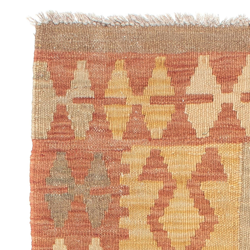 Runner Kelim Carpet - Splash - 207 x 65 cm - ljusröd