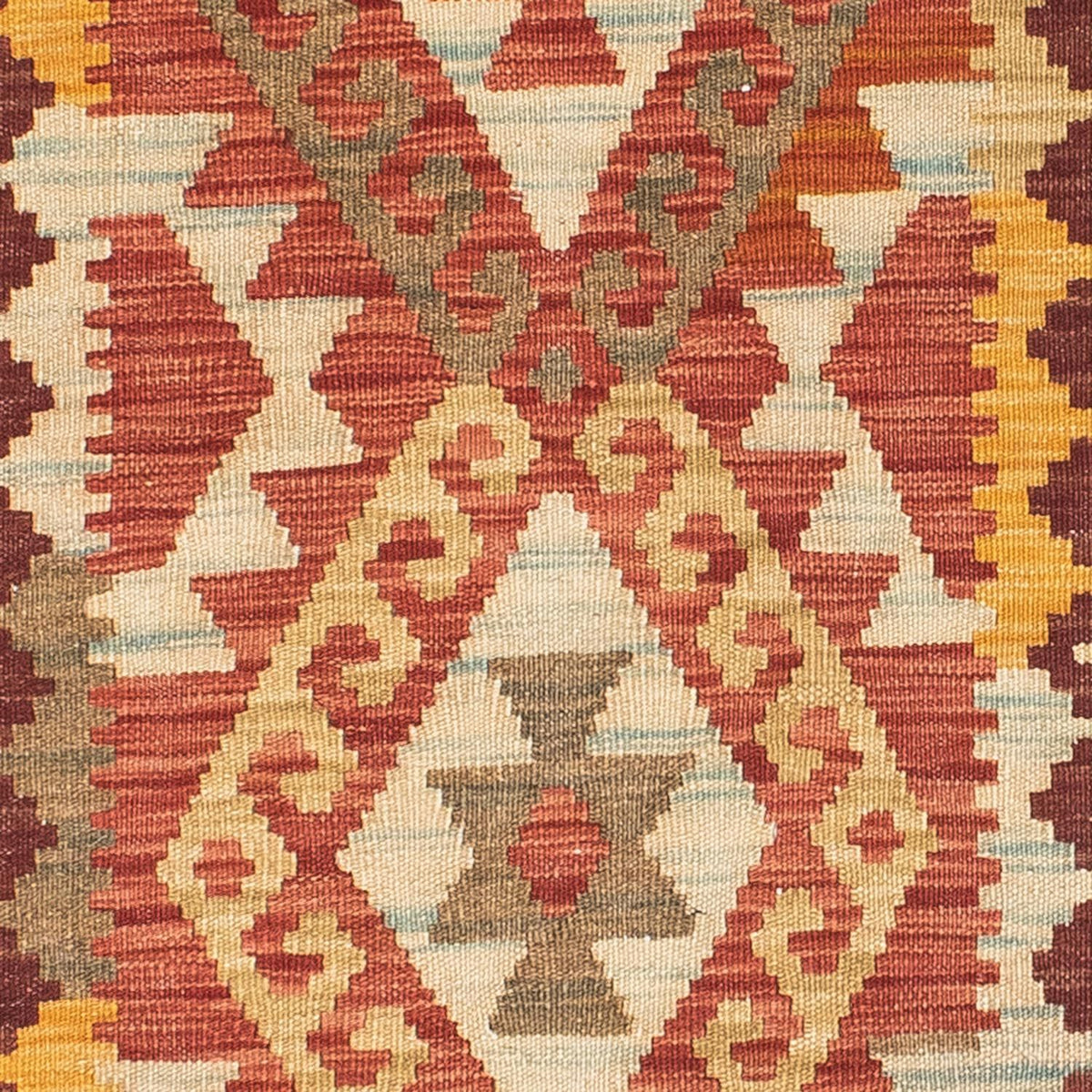 Runner Kelim Carpet - orientalisk matta - 199 x 67 cm - ljusbrun