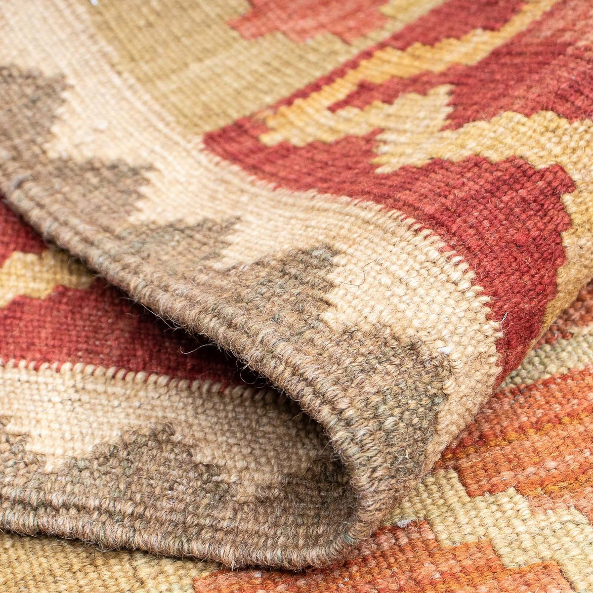 Runner Kelim Carpet - Splash - 198 x 68 cm - rost