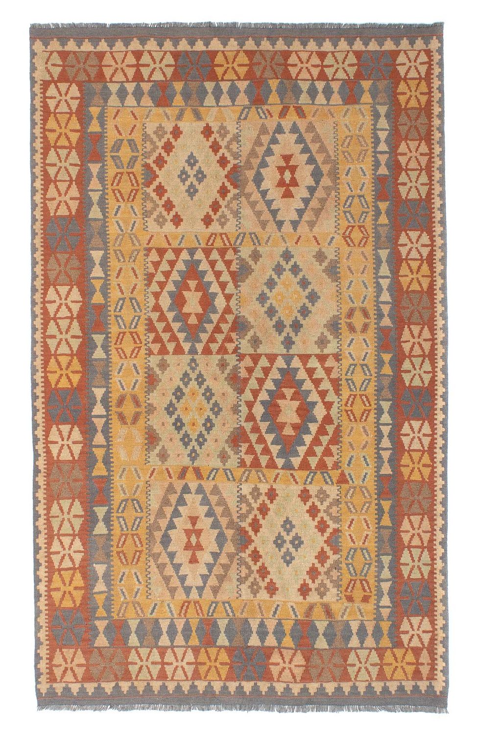 Kelim Carpet - orientalisk matta - 205 x 152 cm - flerfärgad