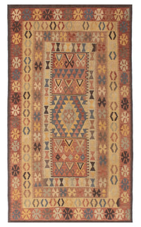 Kelim Carpet - orientalisk matta - 204 x 130 cm - flerfärgad