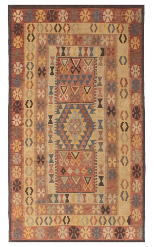 Kelim Carpet - orientalisk matta - 204 x 130 cm - flerfärgad