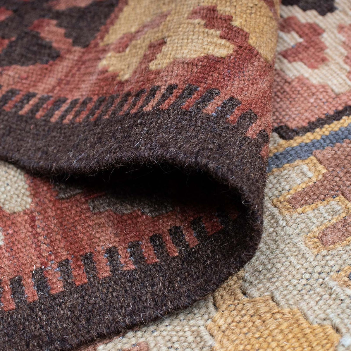 Kelim Carpet - orientalisk matta - 204 x 130 cm - flerfärgad