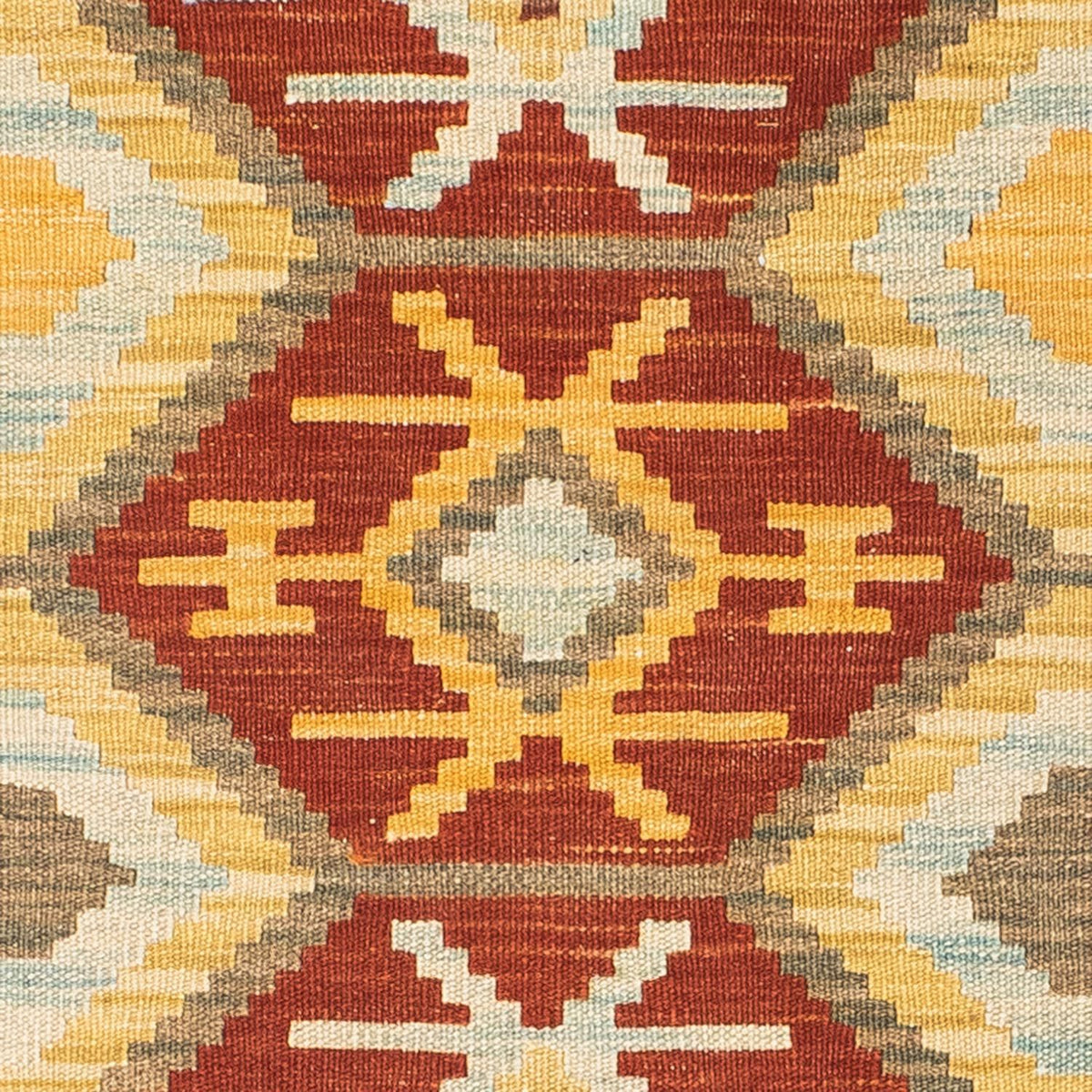 Runner Kelim Carpet - orientalisk matta - 210 x 72 cm - ljusbrun