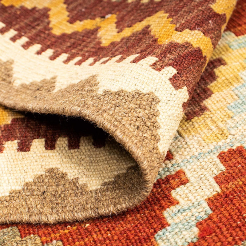 Runner Kelim Carpet - orientalisk matta - 210 x 72 cm - ljusbrun