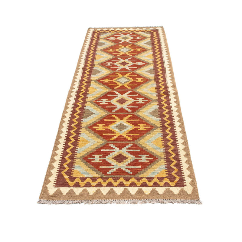 Runner Kelim Carpet - orientalisk matta - 210 x 72 cm - ljusbrun