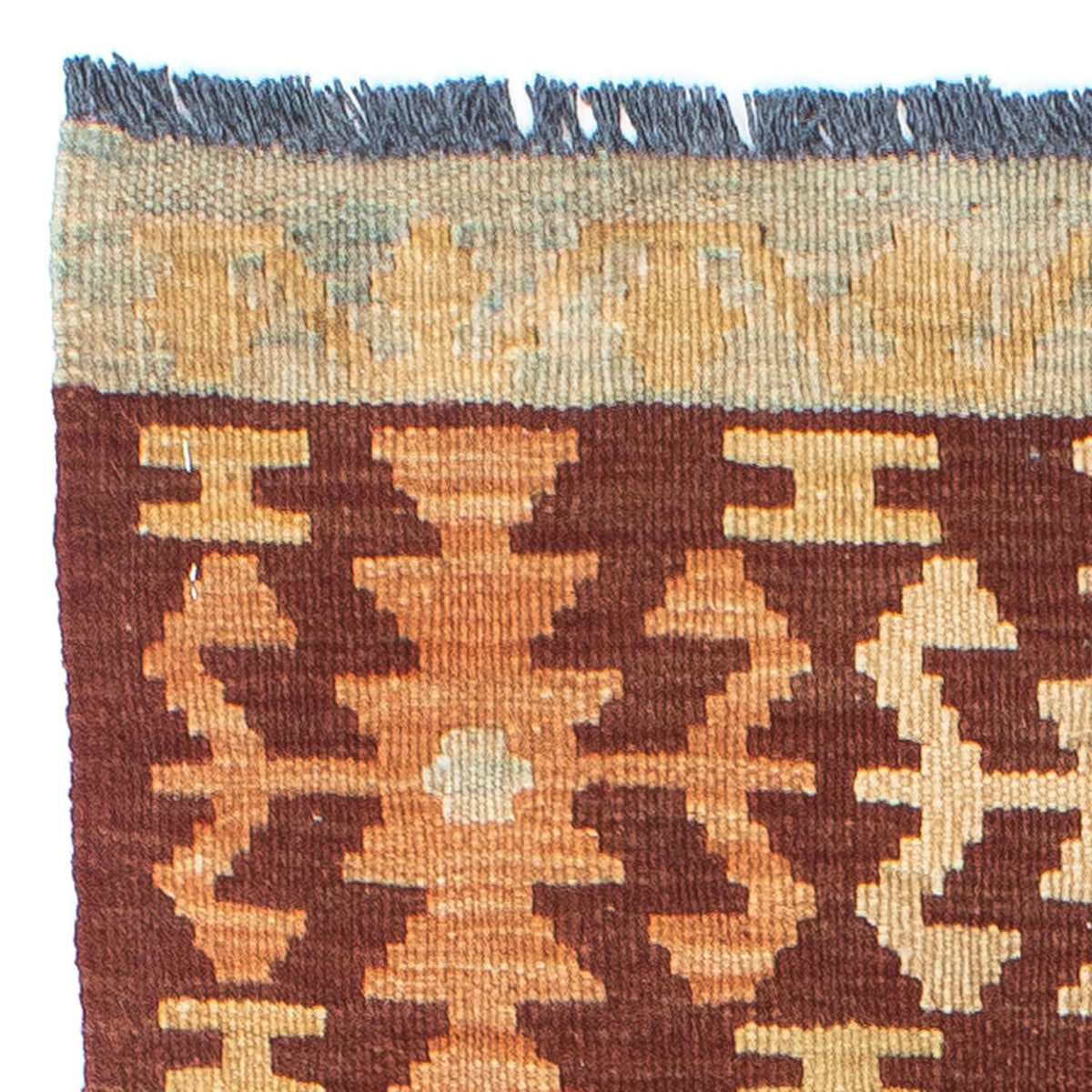 Runner Kelim Carpet - orientalisk matta - 209 x 72 cm - flerfärgad