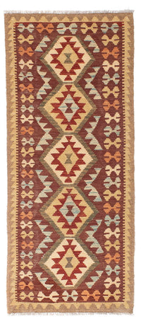 Runner Kelim Carpet - orientalisk matta - 192 x 76 cm - brun
