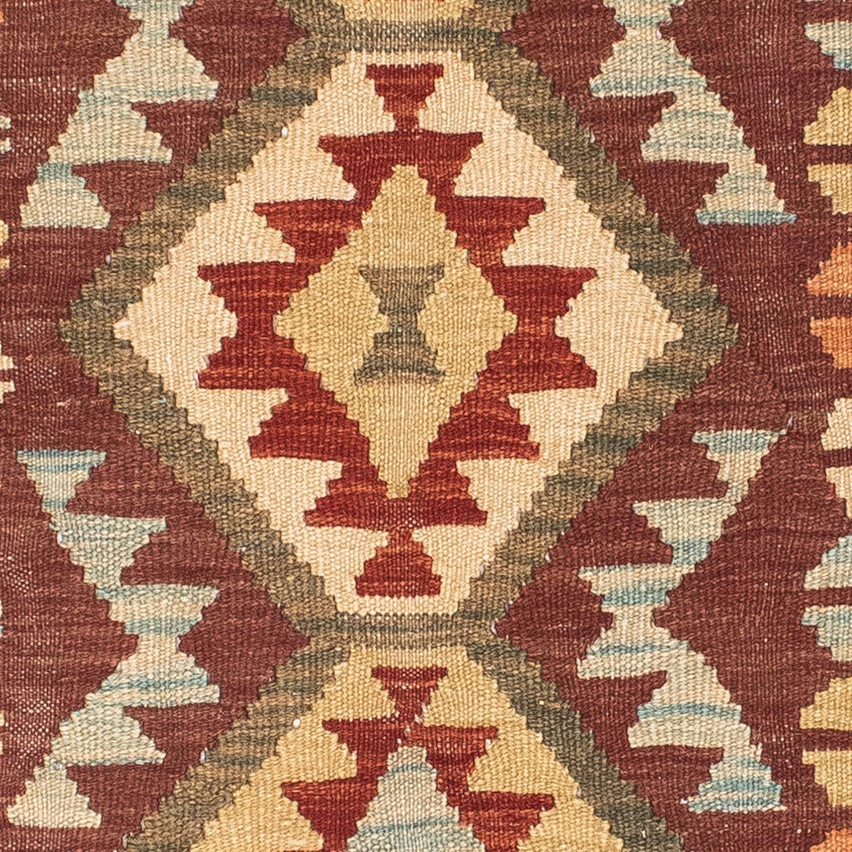 Runner Kelim Carpet - orientalisk matta - 192 x 76 cm - brun