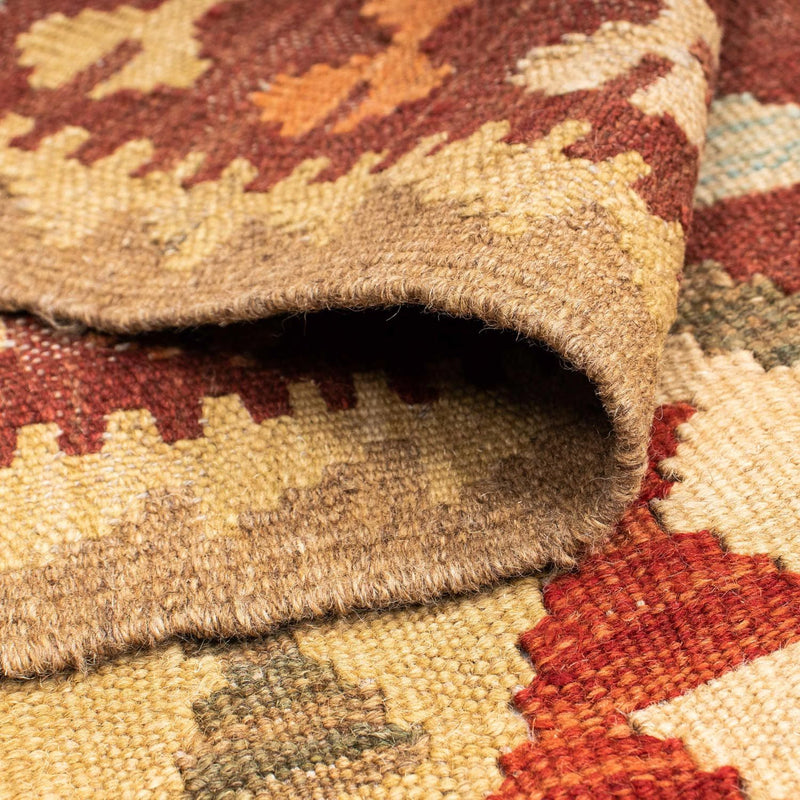 Runner Kelim Carpet - orientalisk matta - 192 x 76 cm - brun