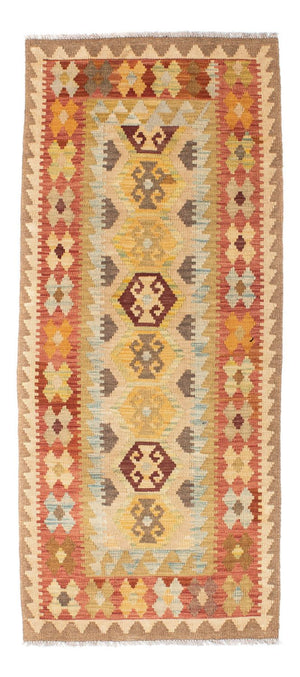 Runner Kelim Carpet - orientalisk matta - 195 x 74 cm - beige