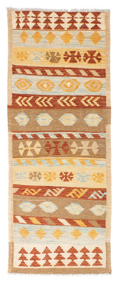 Runner Kelim Carpet - orientalisk matta - 207 x 77 cm - beige