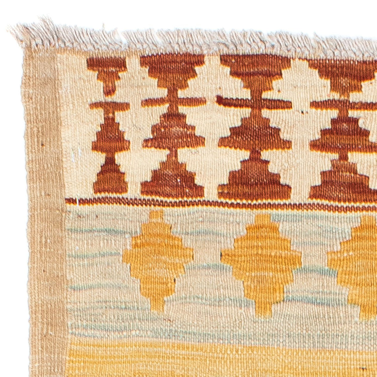 Runner Kelim Carpet - orientalisk matta - 207 x 77 cm - beige