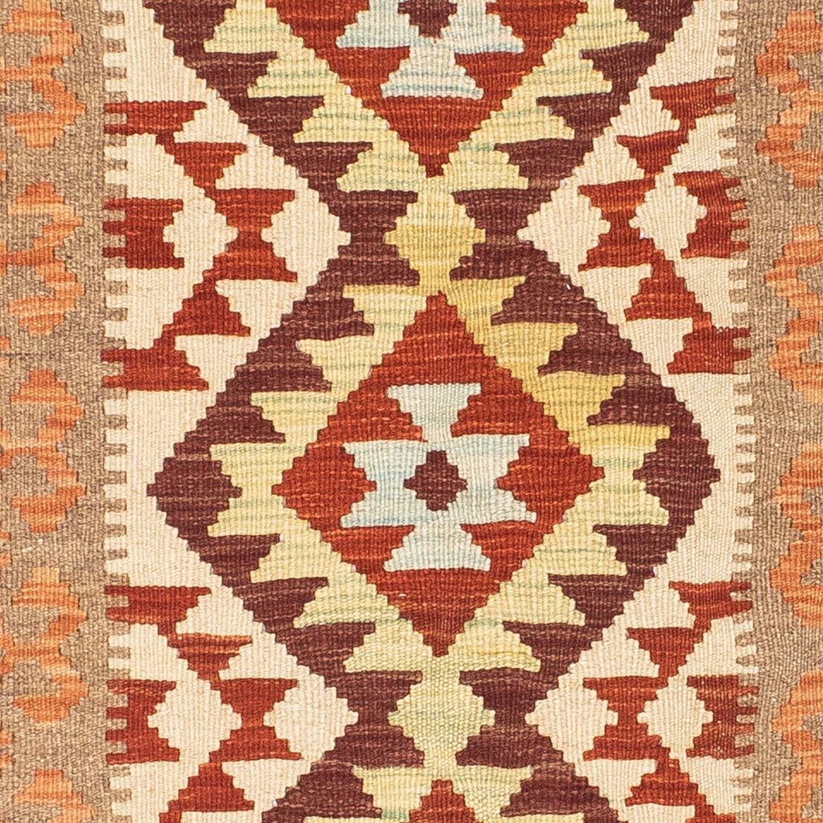 Runner Kelim Carpet - orientalisk matta - 199 x 77 cm - beige