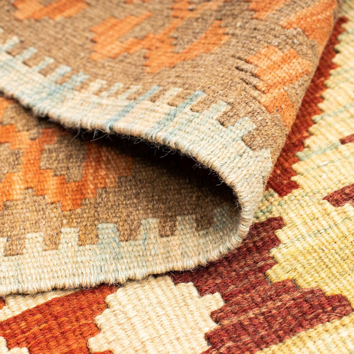 Runner Kelim Carpet - orientalisk matta - 199 x 77 cm - beige