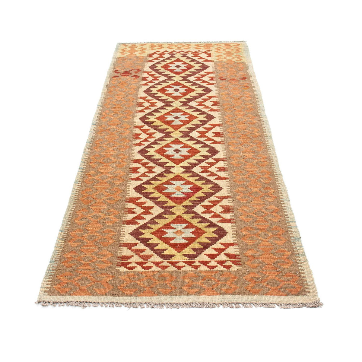 Runner Kelim Carpet - orientalisk matta - 199 x 77 cm - beige