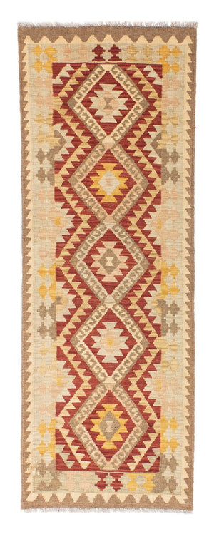 Runner Kelim Carpet - orientalisk matta - 198 x 73 cm - beige