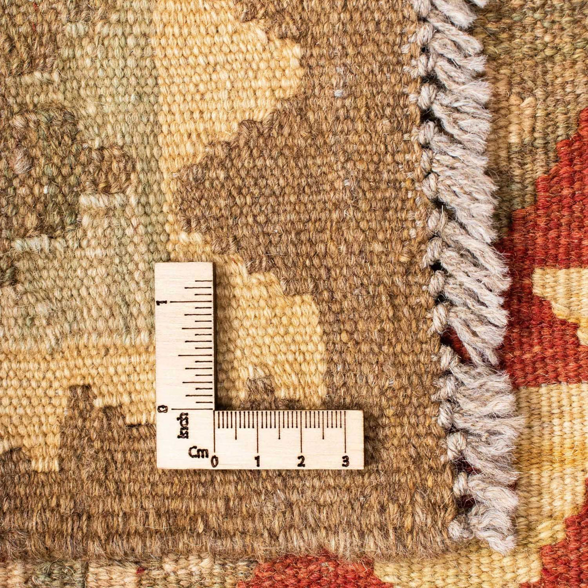 Runner Kelim Carpet - orientalisk matta - 198 x 73 cm - beige