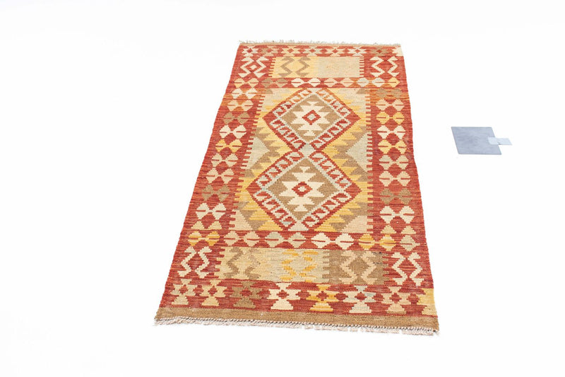 Runner Kelim Carpet - orientalisk matta - 187 x 71 cm - rost