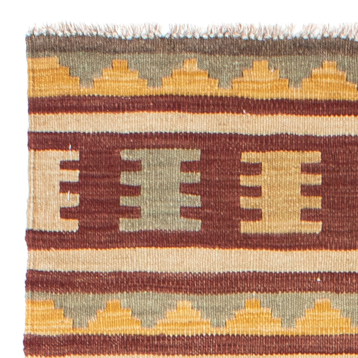 Runner Kelim Carpet - orientalisk matta - 207 x 74 cm - beige