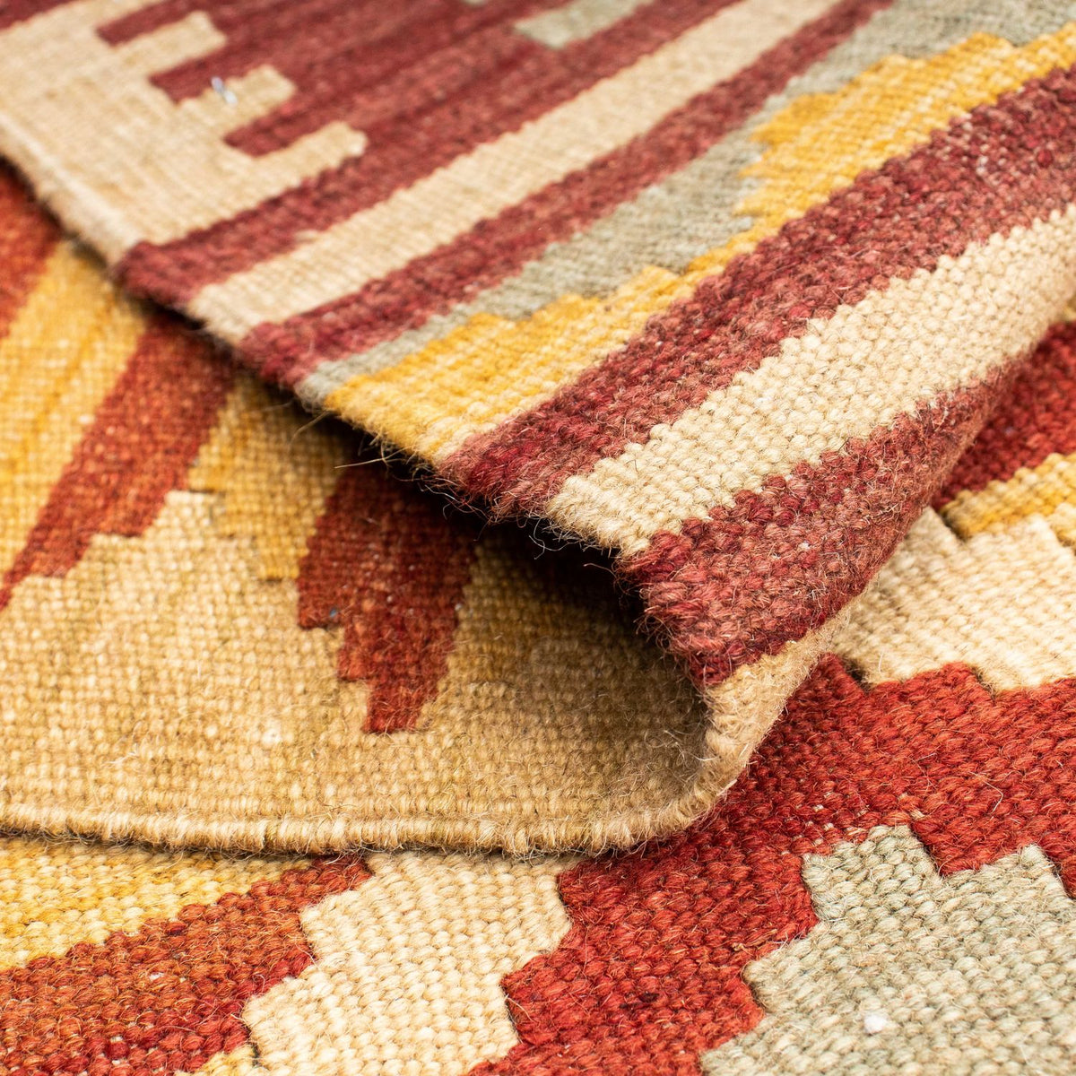 Runner Kelim Carpet - orientalisk matta - 207 x 74 cm - beige