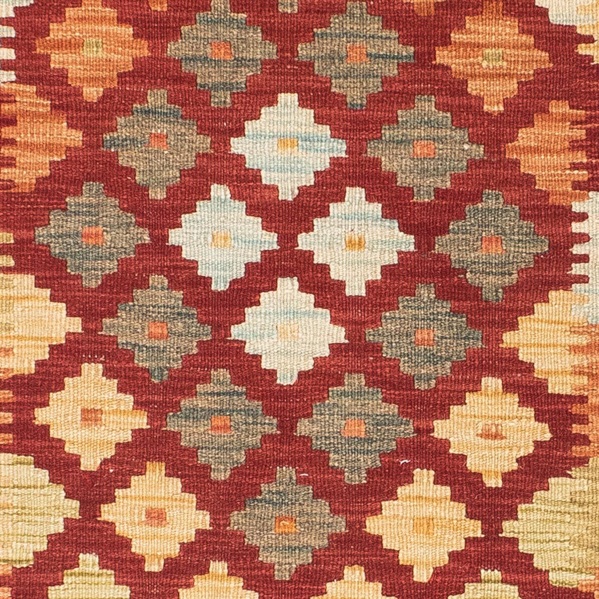 Runner Kelim Carpet - orientalisk matta - 195 x 74 cm - rost