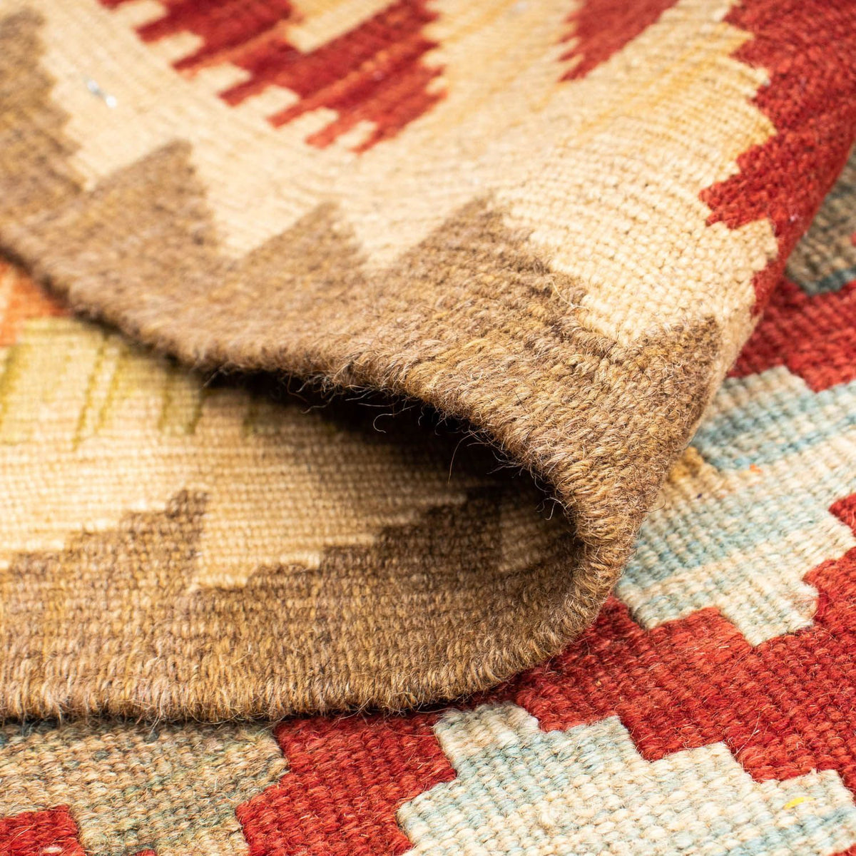 Runner Kelim Carpet - orientalisk matta - 195 x 74 cm - rost