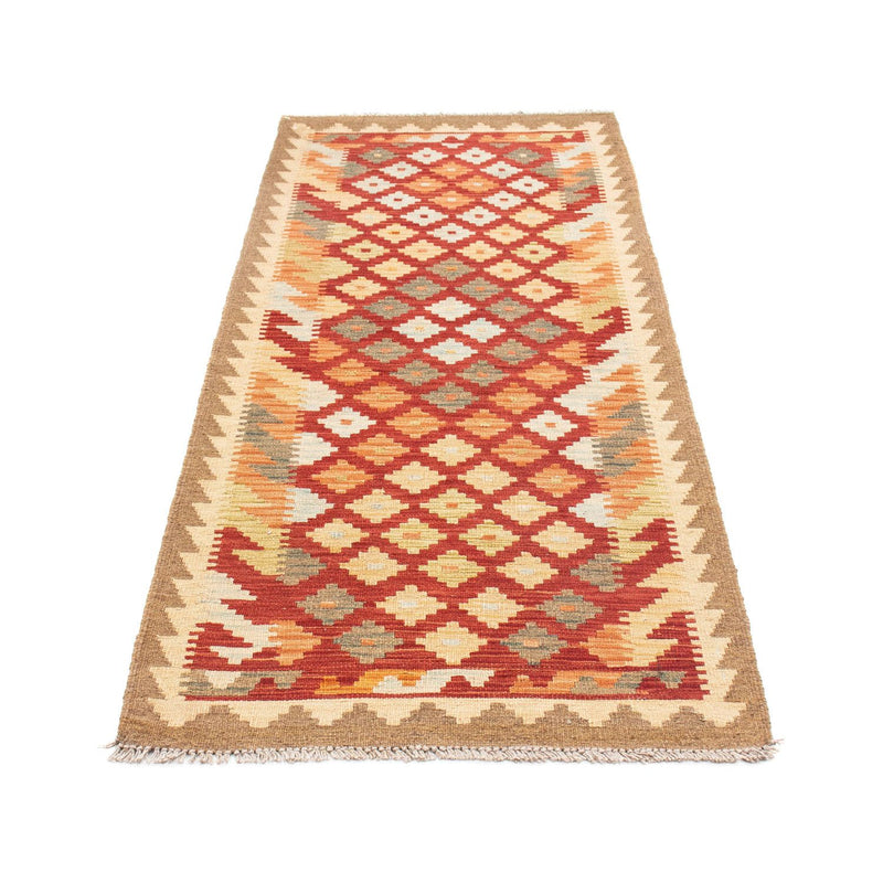 Runner Kelim Carpet - orientalisk matta - 195 x 74 cm - rost